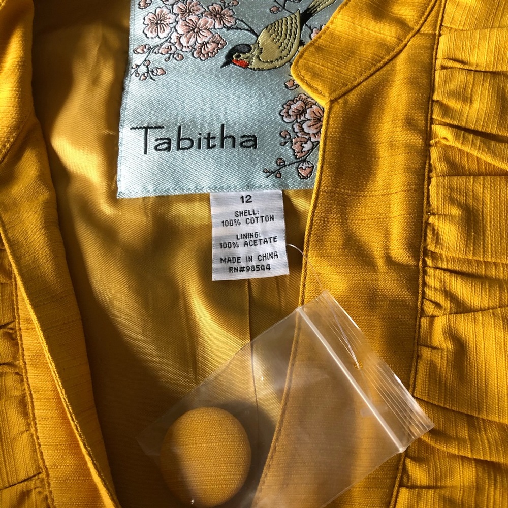 SOLD 🛑 Anthro Tabitha Mustard Yellow Coat Dress - Picture 3 of 8